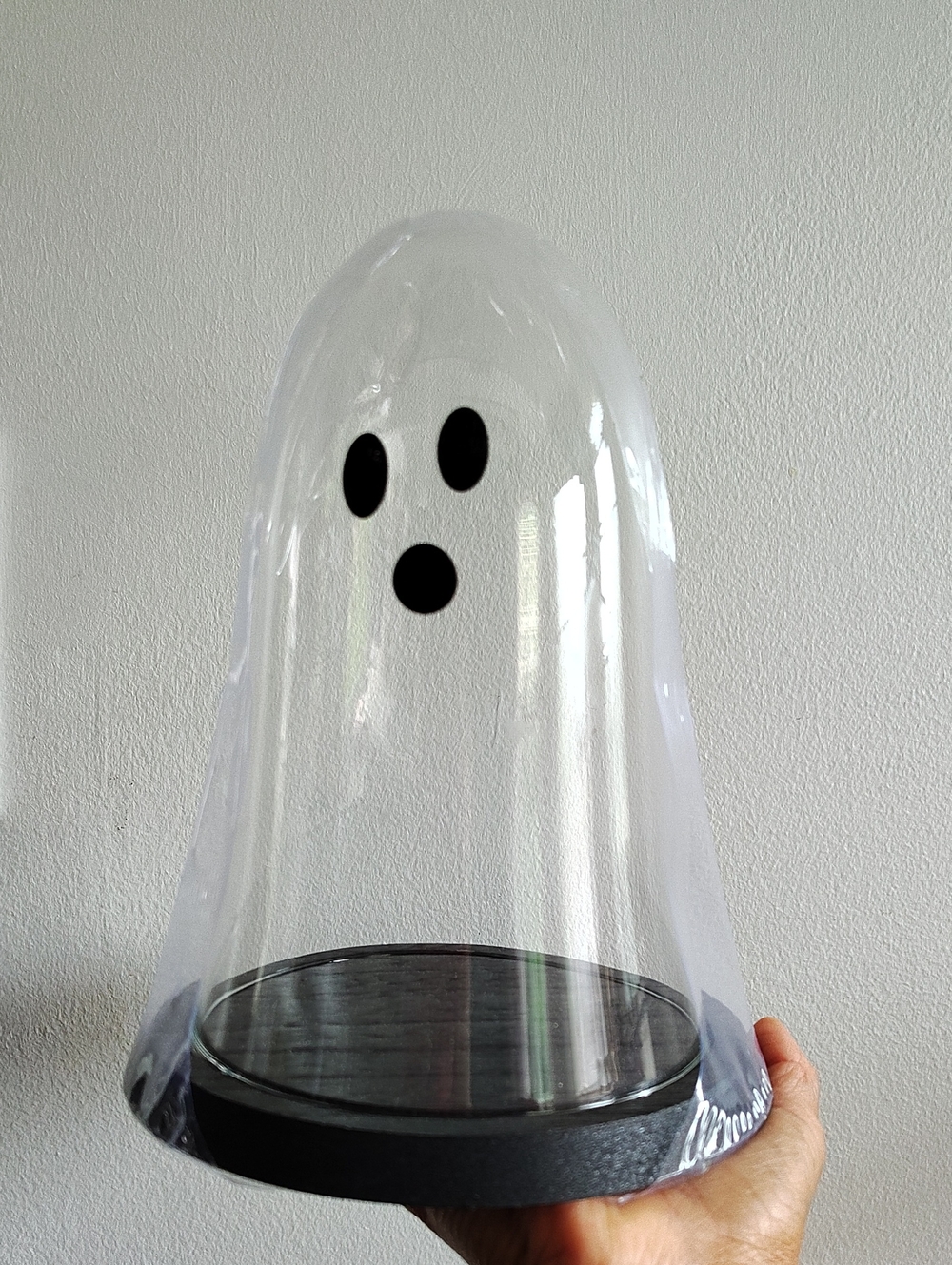 Clear Ghost Dome Display with Black Base